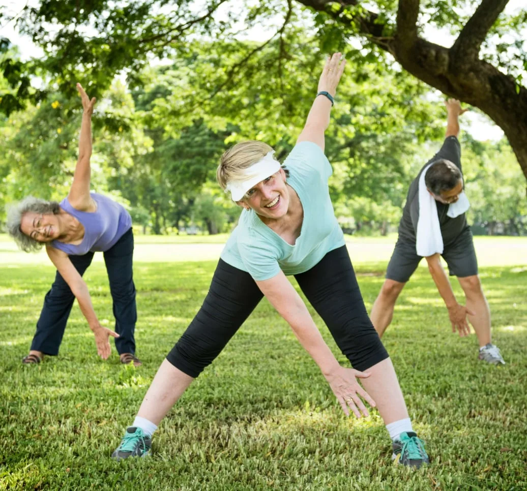 Residents taking part in an exercise activity